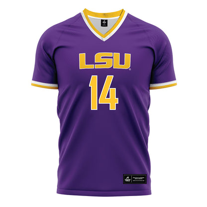 LSU - NCAA Women's Soccer : Annaleigh Bruser - Purple Soccer Jersey-0