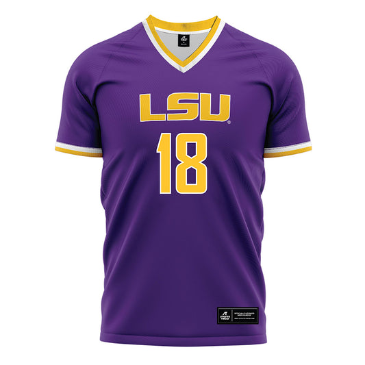 LSU - NCAA Women's Soccer : Kelsey Major - Purple Soccer Jersey-0