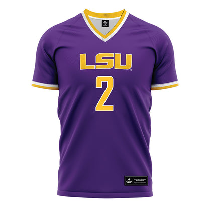 LSU - NCAA Women's Soccer : Jocelyn Ollivierrr - Purple Soccer Jersey-0