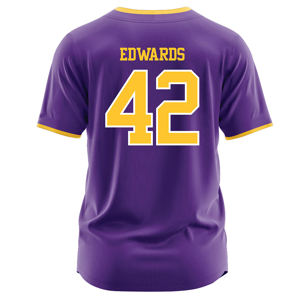 LSU - NCAA Softball : Tori Edwards - Purple Jersey-1