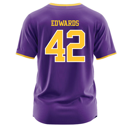 LSU - NCAA Softball : Tori Edwards - Purple Jersey-1
