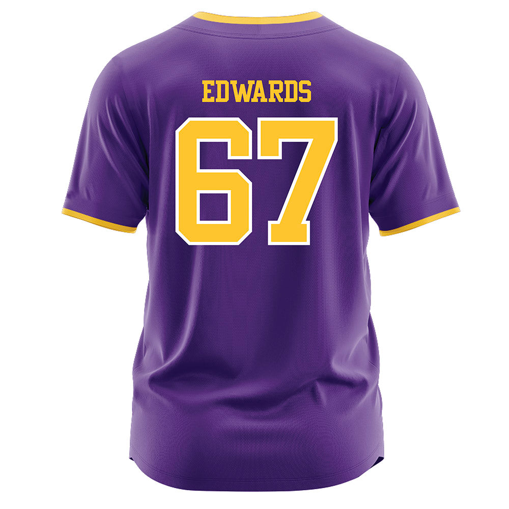 LSU - NCAA Softball : Kylee Edwards - Purple Jersey-1