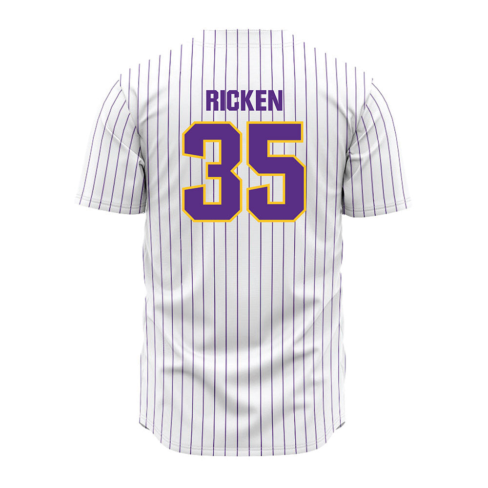 LSU - NCAA Baseball : Reagan Ricken - White Jersey-1