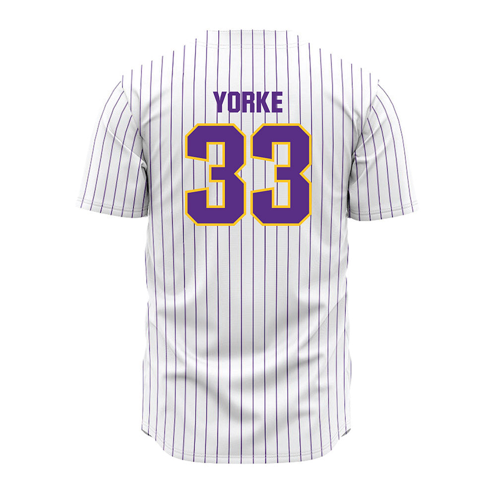 LSU - NCAA Baseball : Zach Yorke - White Jersey-1