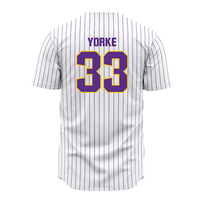 LSU - NCAA Baseball : Zach Yorke - White Jersey-1