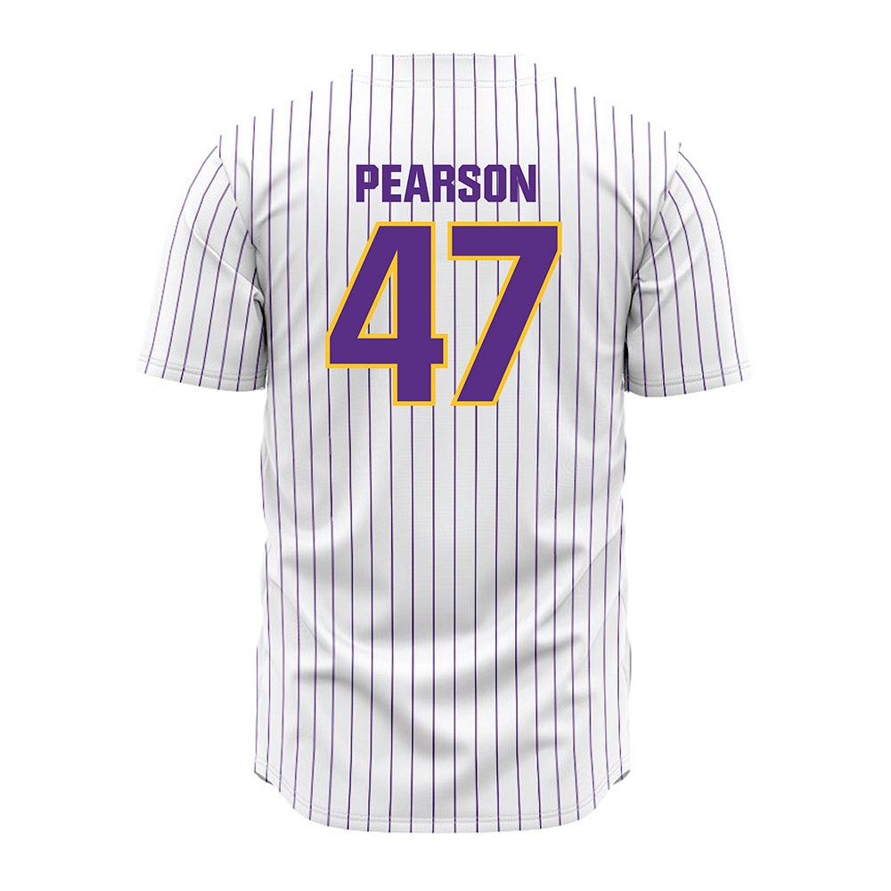 LSU - NCAA Baseball : John Pearson - White Jersey-1