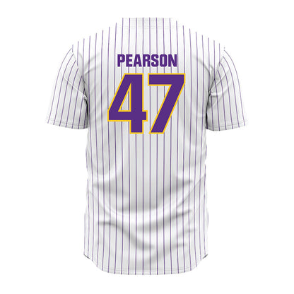 LSU - NCAA Baseball : John Pearson - White Jersey-1