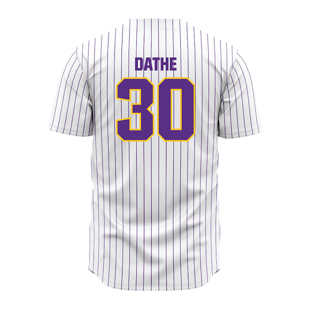 LSU - NCAA Baseball : Dax Dathe - White Jersey-1