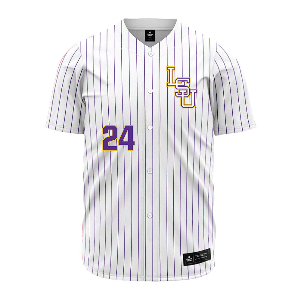 LSU - NCAA Baseball : Seth Dardar - White Jersey-0