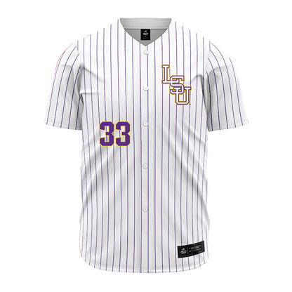 LSU - NCAA Baseball : Zach Yorke - White Jersey-0