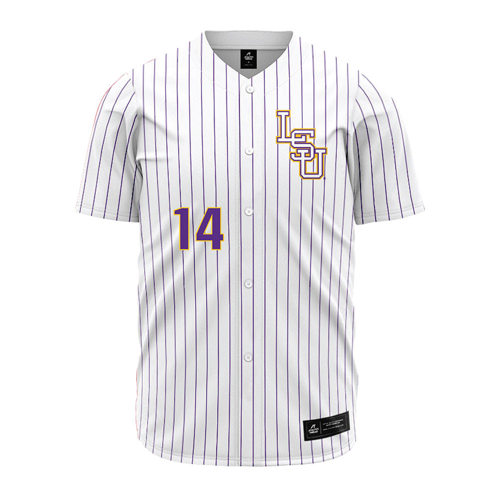 LSU - NCAA Baseball : Daniel Harden - White Jersey-0