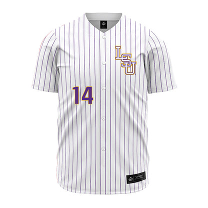 LSU - NCAA Baseball : Daniel Harden - White Jersey-0