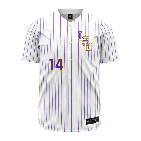LSU - NCAA Baseball : Daniel Harden - White Jersey-0