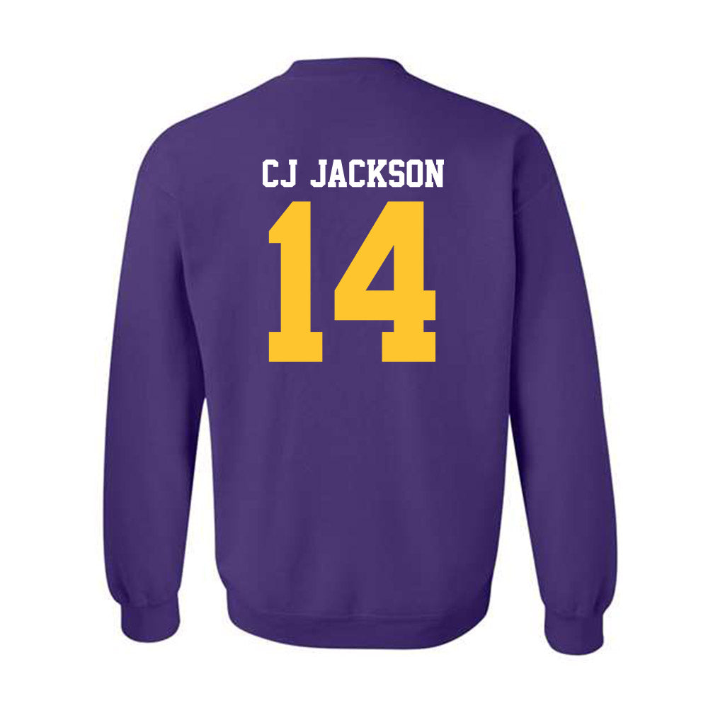 LSU - NCAA Football : Christopher "CJ" Jackson - Sports Shersey Crewneck Sweatshirt-1
