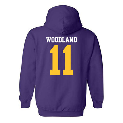 LSU - NCAA Football : PJ Woodland - Sports Shersey Hooded Sweatshirt-1