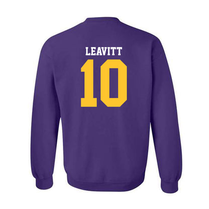 LSU - NCAA Football : Sam Leavitt - Sports Shersey Crewneck Sweatshirt-1