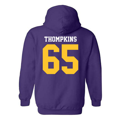 LSU - NCAA Football : Sean Thompkins - Sports Shersey Hooded Sweatshirt-1