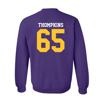 LSU - NCAA Football : Sean Thompkins - Sports Shersey Crewneck Sweatshirt-1