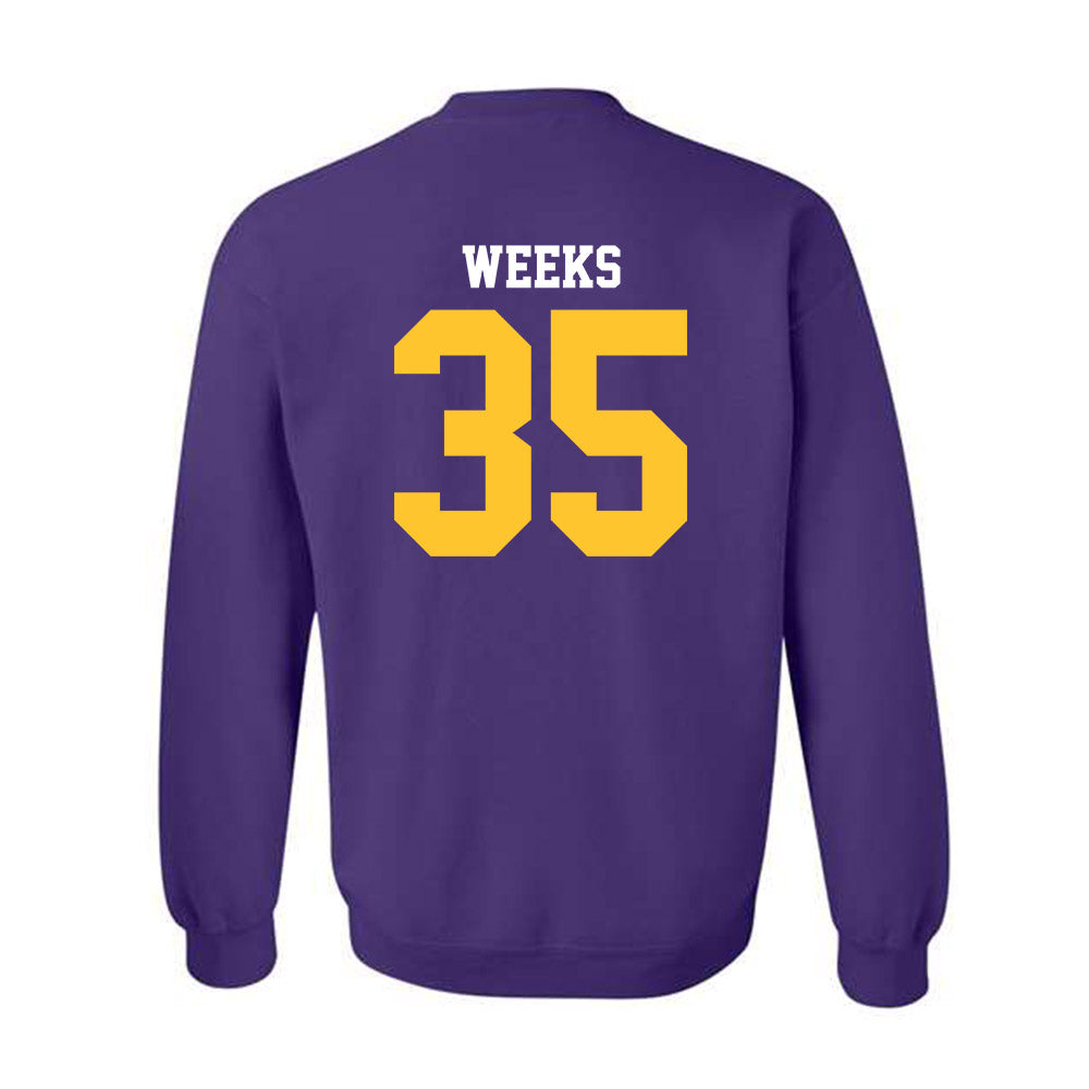 LSU - NCAA Football : Zach Weeks - Sports Shersey Crewneck Sweatshirt-1