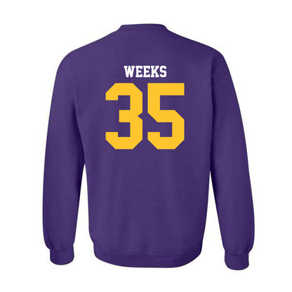 LSU - NCAA Football : Zach Weeks - Sports Shersey Crewneck Sweatshirt-1