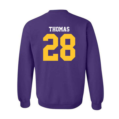 LSU - NCAA Football : Jhase Thomas - Sports Shersey Crewneck Sweatshirt-1