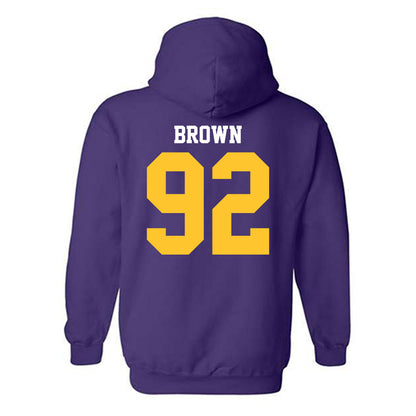 LSU - NCAA Football : Brandon Brown - Sports Shersey Hooded Sweatshirt-1