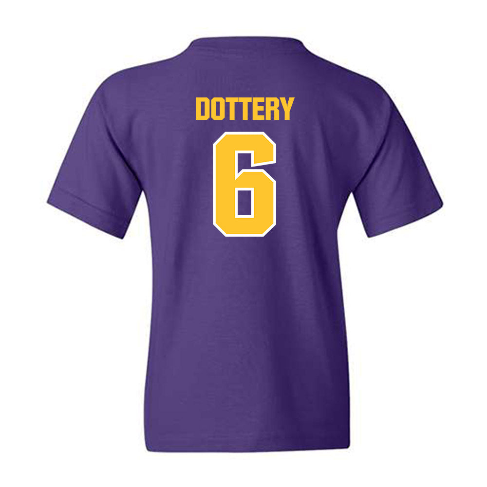 LSU - NCAA Football : Tj Dottery - Sports Shersey Youth T-Shirt-1