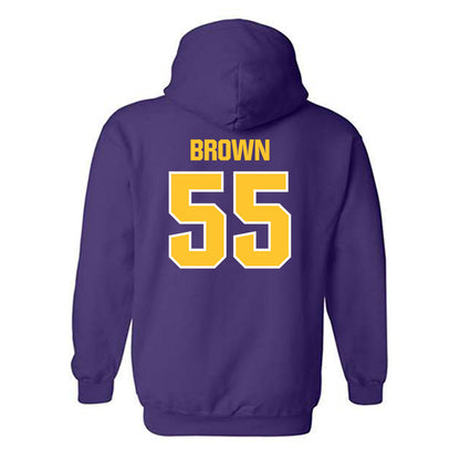 LSU - NCAA Football : Lamar Brown - Sports Shersey Hooded Sweatshirt-1