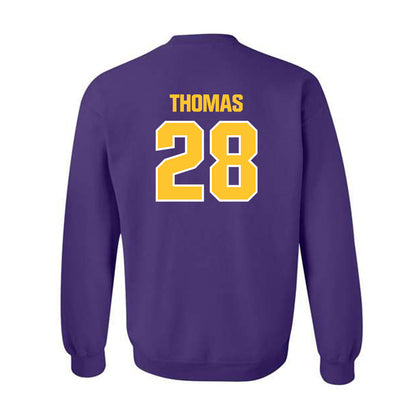 LSU - NCAA Football : Jhase Thomas - Sports Shersey Crewneck Sweatshirt-1