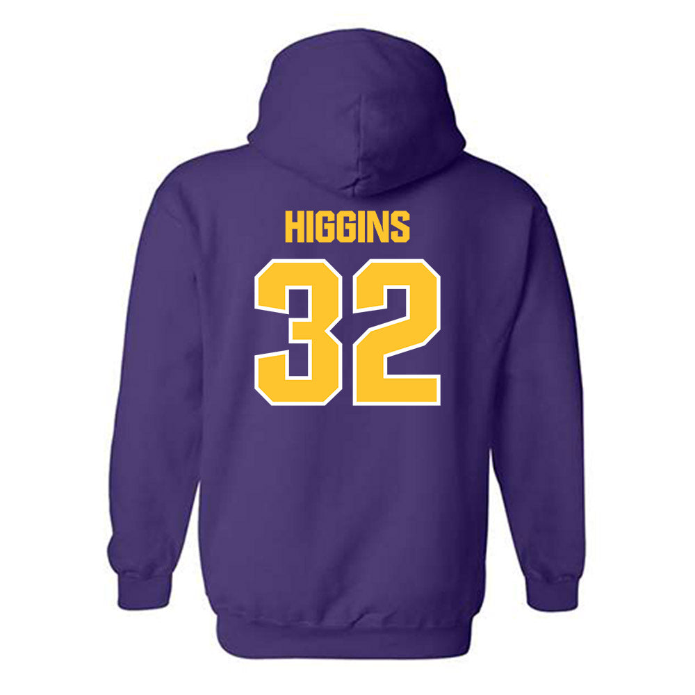 LSU - NCAA Football : Gavin Higgins - Sports Shersey Hooded Sweatshirt-1