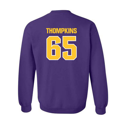LSU - NCAA Football : Sean Thompkins - Sports Shersey Crewneck Sweatshirt-1