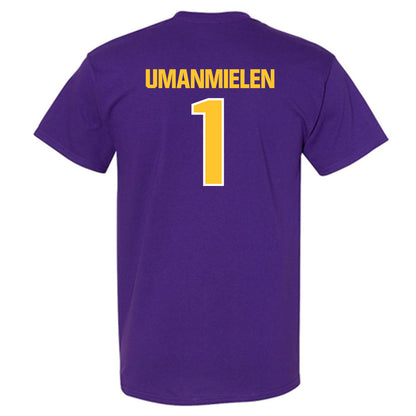 LSU - NCAA Football : Princewill Umanmielen - Sports Shersey T-Shirt-1