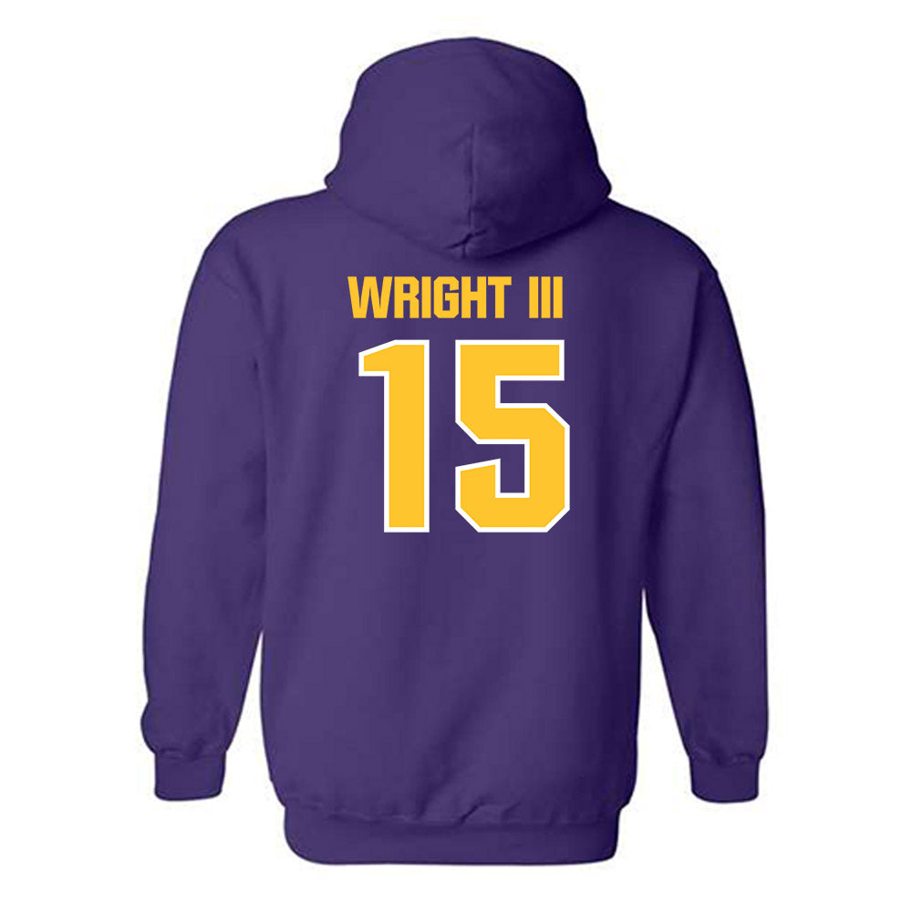 LSU - NCAA Football : Phillip Wright III - Sports Shersey Hooded Sweatshirt-1