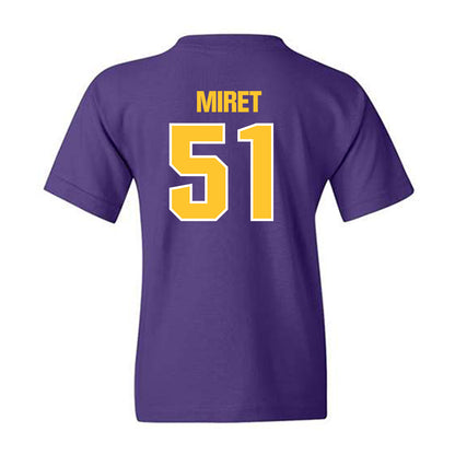 LSU - NCAA Football : Ryan Miret - Sports Shersey Youth T-Shirt-1