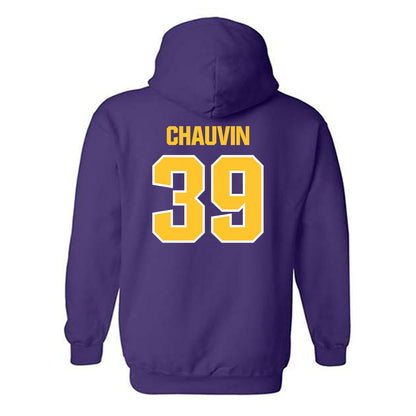 LSU - NCAA Football : Reid Chauvin - Sports Shersey Hooded Sweatshirt-1