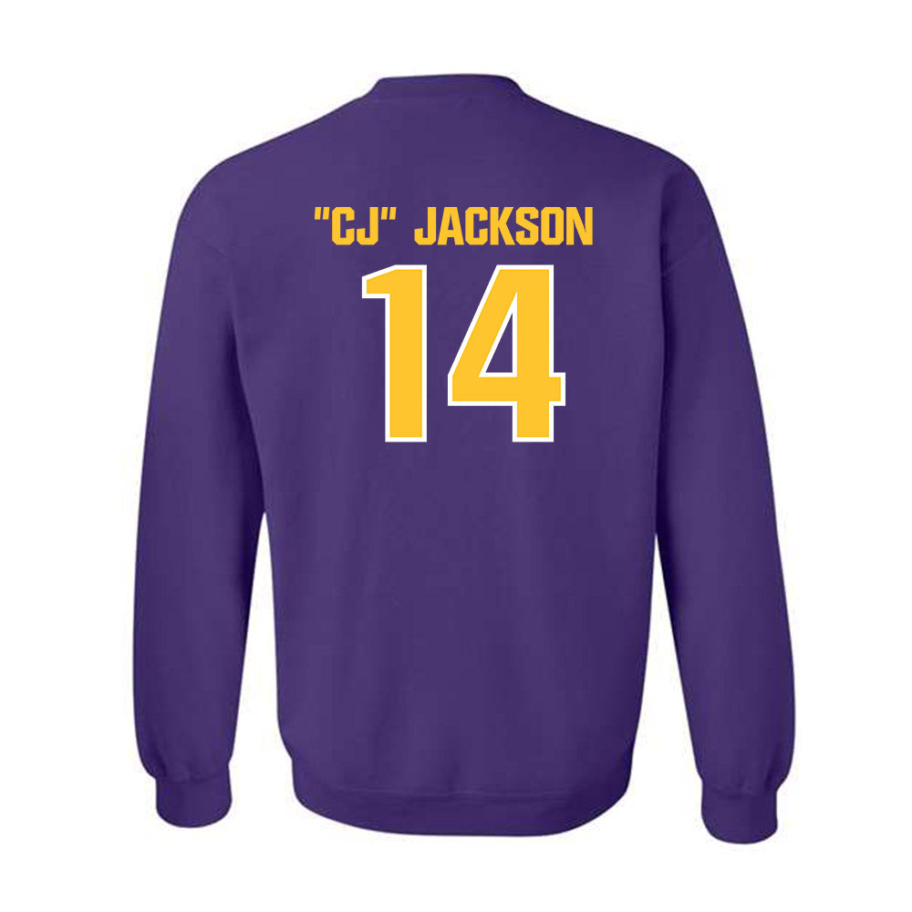 LSU - NCAA Football : Christopher "CJ" Jackson - Sports Shersey Crewneck Sweatshirt-1