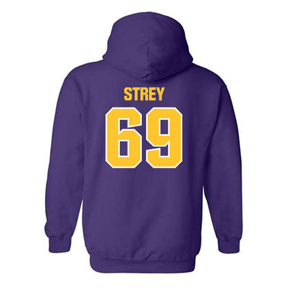 LSU - NCAA Football : Darrin Strey - Sports Shersey Hooded Sweatshirt-1