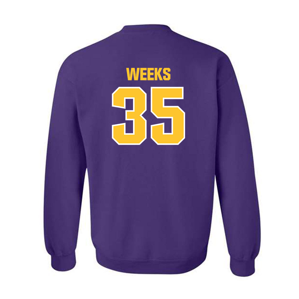 LSU - NCAA Football : Zach Weeks - Sports Shersey Crewneck Sweatshirt-1
