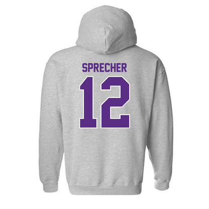 LSU - NCAA Beach Volleyball : Julia Sprecher - Sports Shersey Hooded Sweatshirt-1
