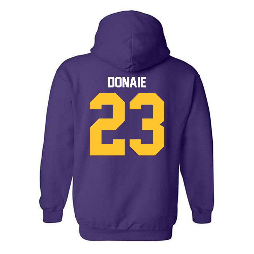 LSU - NCAA Women's Volleyball : Sanaa Donaie - Classic Shersey Hooded Sweatshirt-1