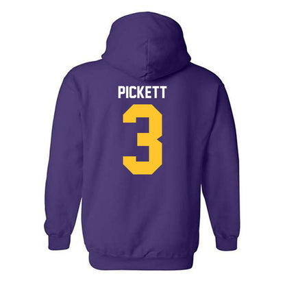 LSU - NCAA Football : DJ Pickett - Classic Shersey Hooded Sweatshirt-1
