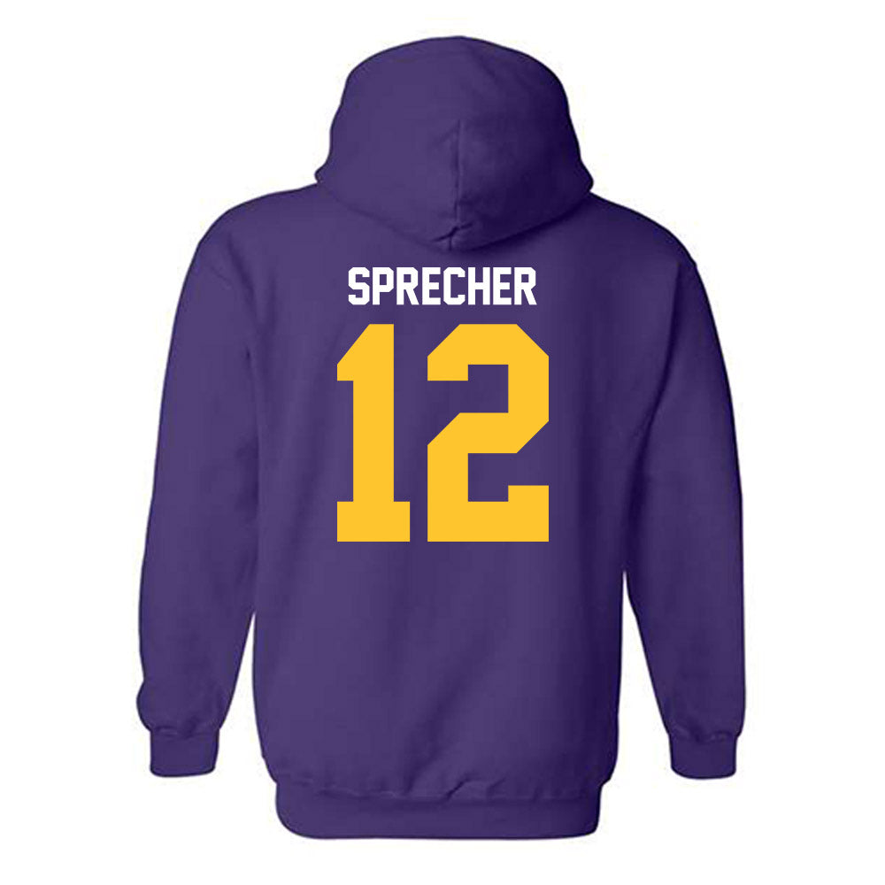LSU - NCAA Beach Volleyball : Julia Sprecher - Classic Shersey Hooded Sweatshirt-1