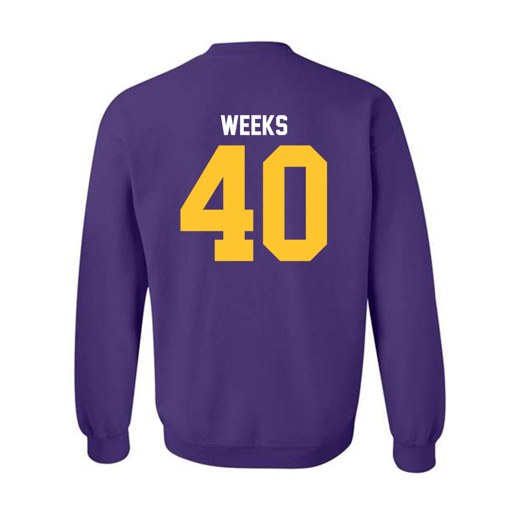 LSU - NCAA Football : Whit Weeks - Classic Shersey Crewneck Sweatshirt-1