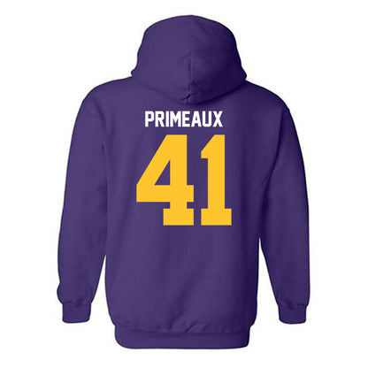 LSU - NCAA Baseball : DJ Primeaux - Classic Shersey Hooded Sweatshirt-1