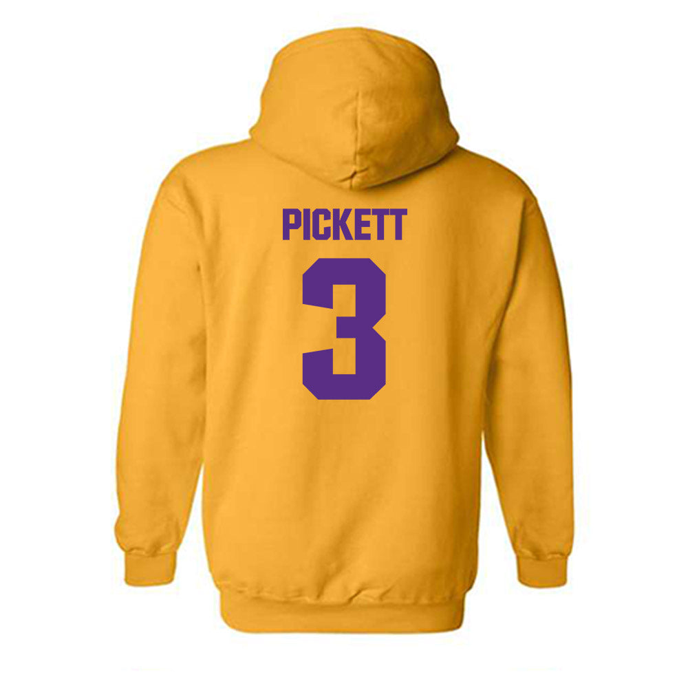 LSU - NCAA Football : DJ Pickett - Classic Shersey Hooded Sweatshirt-1