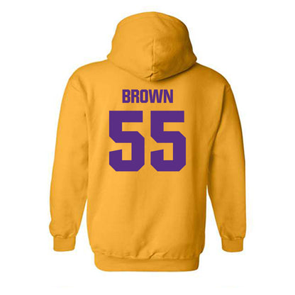 LSU - NCAA Football : Lamar Brown - Classic Shersey Hooded Sweatshirt-1