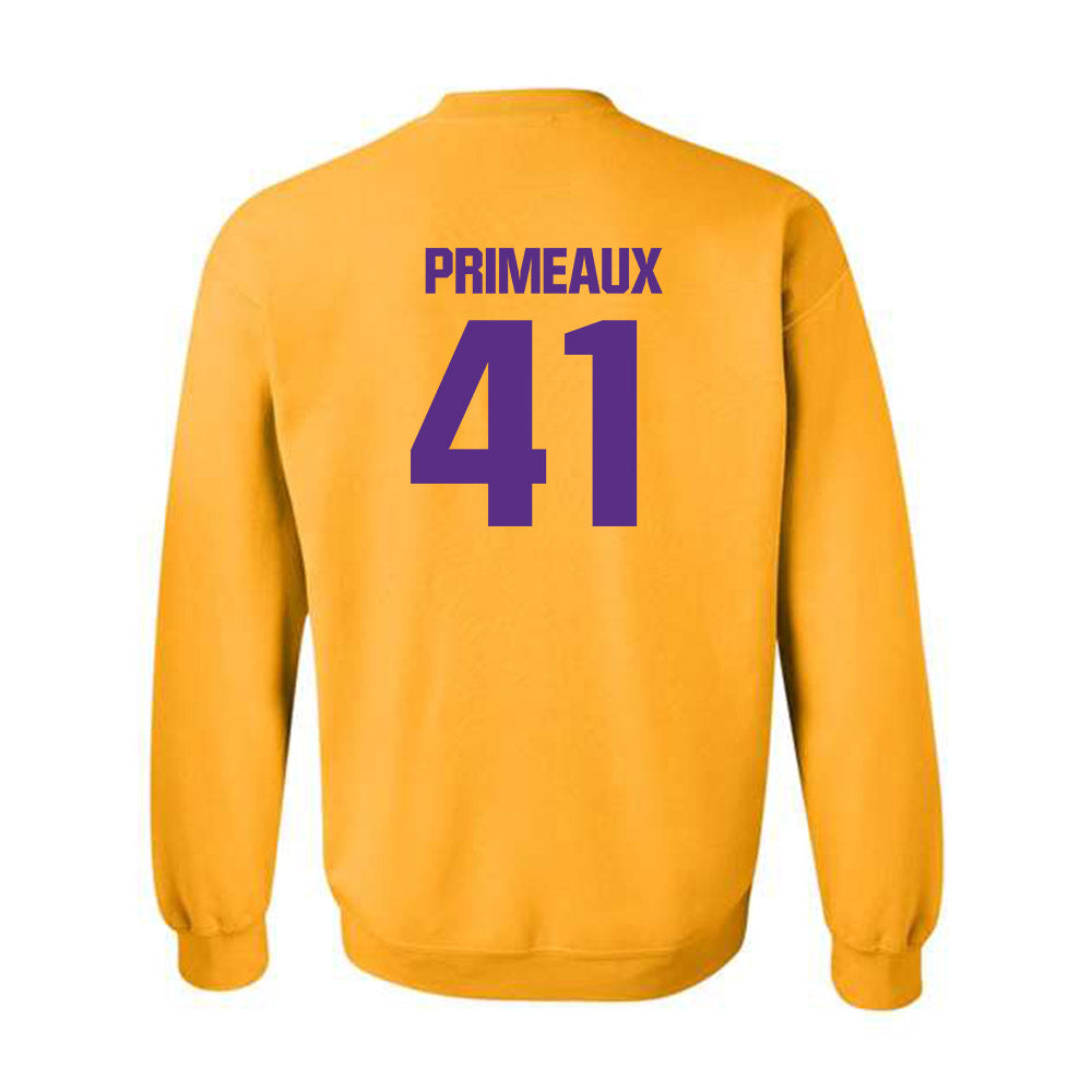 LSU - NCAA Baseball : DJ Primeaux - Classic Shersey Crewneck Sweatshirt-1