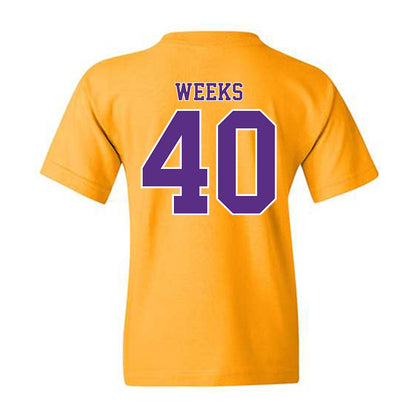 LSU - NCAA Football : Whit Weeks - Classic Shersey Youth T-Shirt-1