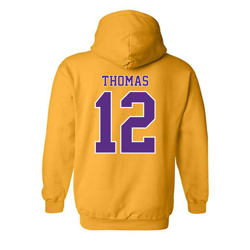 LSU - NCAA Football : Malachi Thomas - Classic Shersey Hooded Sweatshirt-1