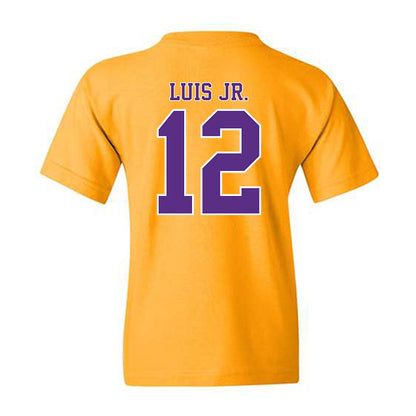 LSU - NCAA Men's Basketball : RJ Luis Jr. - Classic Shersey Youth T-Shirt-1